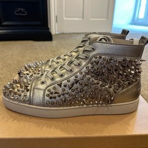 Christian Louboutin Louis Pik Pik Flat Nappa Laminata Sneakers Size 45.5